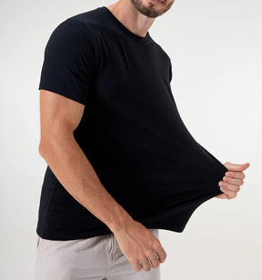 (Pague 2, Leve 3) Kit Camisetas Zavox Slim em Elastano e Viscose Macia + 3 Bermudas e Relógio GRÁTIS